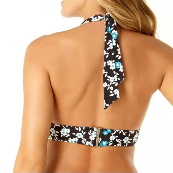 ANNE Cole Marilyn Floral Halter Swimsuit Top - Picture 2 of 9